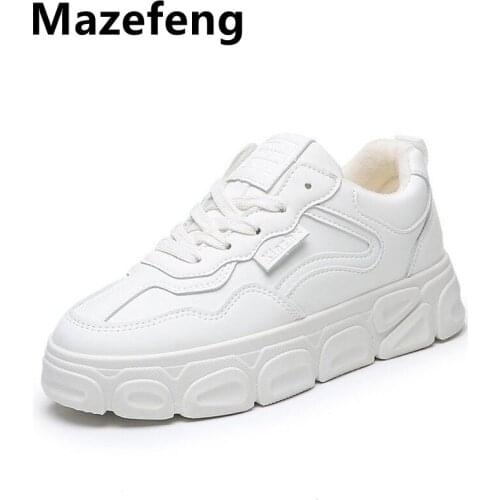 White Women Shoes New Chunky Sneakers for Women Lace-Up White Vulcanize Shoes Casual Fashion Dad Shoes Platform Sneakers Basket