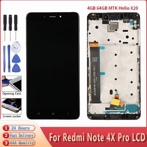 5.5" LCD For Xiaomi Redmi Note 4X Pro Display For Redmi Note 4X Prime 4GB 64GB MTK Helio X20 LCD Touch Screen Digitizer Assembly