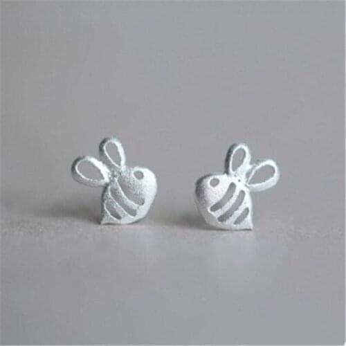 12Pairs/lot Little Bees Stud Earrings High Quality Animal Earring for Girls Wholesale