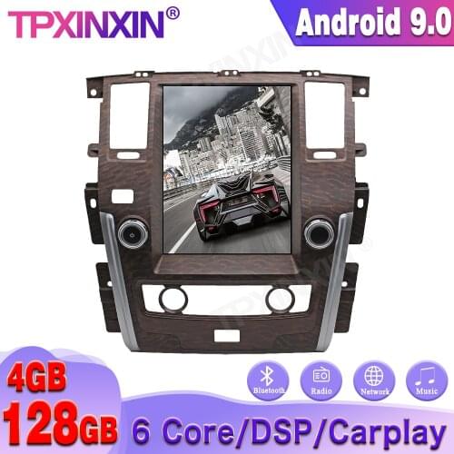 128GB+4G Android 9.0 For NISSAN PATROL 2010-2019 Tesla Style Car GPS Navigation Stereo HeadUnit Multimedia Player Auto Radio