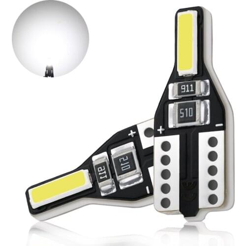 2PCS LED Lamp T10 Width Lamp 7020 Automobile Bulb 2 Lamp Refitting Accessories LED License Plate Lamp Decoding 12V White 128LM