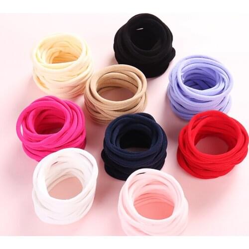 2017 Soft traceless Children Headbands Stretchy skinny Nylon Head bands for Girls kids base headband hair accessory