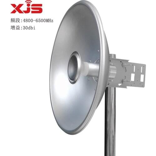 4800-6500Mhz 30dBi parabola bipolar wifi communication WLAN signal high gain outdoor antenna