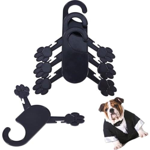 5Pcs Pet Clothes Rack Hanger Dog Cat Clothes Holder with Cute Paw Shape Coat Drying Rack Hangers Dog Accessories