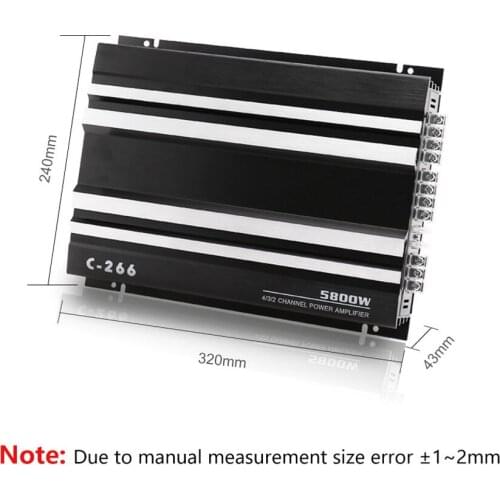Car Audio Modification Accessories C-266 Four-way Power Amplifier Vehicle Mounted 5800W Power Amplifier 4-channel Amplifier
