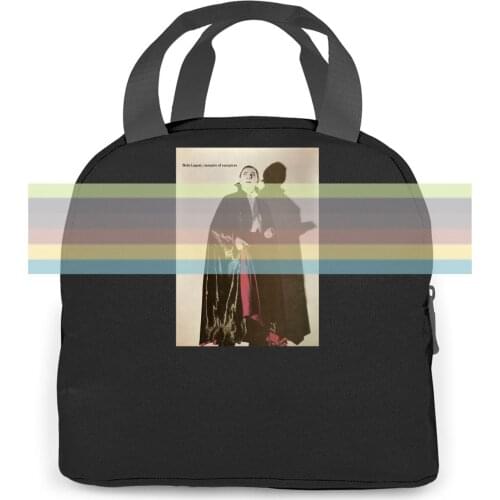 Bela Lugosi - Vamipre of Vampires Drucula Cult Horror Vintage Text women men Portable insulated lunch bag adult