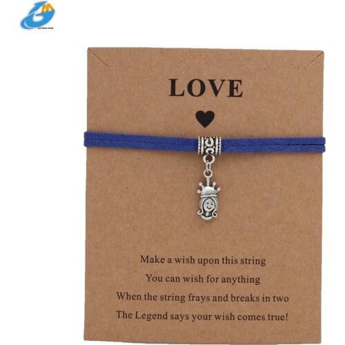 DGW Girl Charm Bracelet Couple Wish Jewelry Gift Hematite Beads String Charm Bracelets for Women Lovers