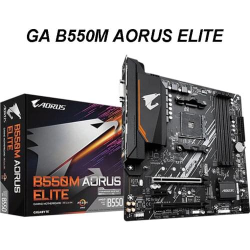For GIGABYTE B550M AORUS ELITE Motherboard AMD B550 Socket AM4 DDR4 HDMI-compatible 128GB PCI-E 4.0 M.2 OverLocking B550