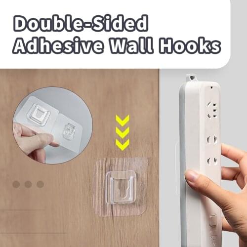 Meijuner Double-Sided Adhesive Wall Hooks Transparent Hanger Suction Cup Sucker Hook for Kitchen Bathroom 1/2/3/5 Pairs