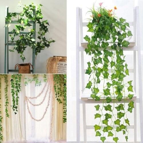 12Pcs Artificial Plants of Vine False Flowers Ivy Hanging Garland for the Wedding Party Home Bar Garden Wall Decoratio