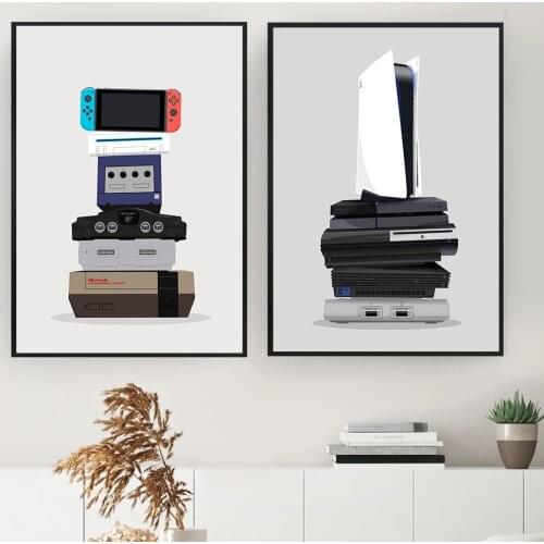 Surprise Box Diamond Painting Gaming Retro Wall Art Gamer Gift Video Game Vintage Poster Gamepad Controller Boys Kids Room Decor