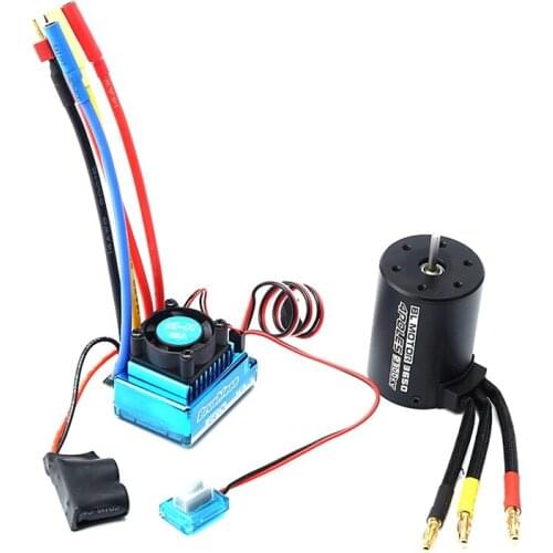 Top Deals 3650 2300KV Brushless Motor & With ESC Combo For 1:8/1:10 HSP HPI Wltoys RC Car RC Boat Part