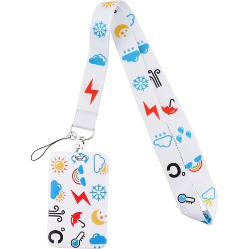 LX114 Weather forecast Mobile Phone Belt Keychain Cheetah Badge Camera USB Keychain Lanyard Neck Strap