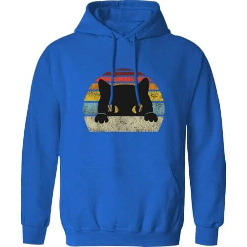 Big Eyes Cat Hooded Mens Casual K-pop Sweatshirts and Hoodie Leisure Outwear Clothing Tops Long Sleeve Hoody Sudaderas Pullovers