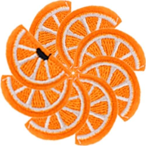Diy oranges patches for clothing iron embroidered patch applique iron on patches sewing accessories badge stickers for clothes