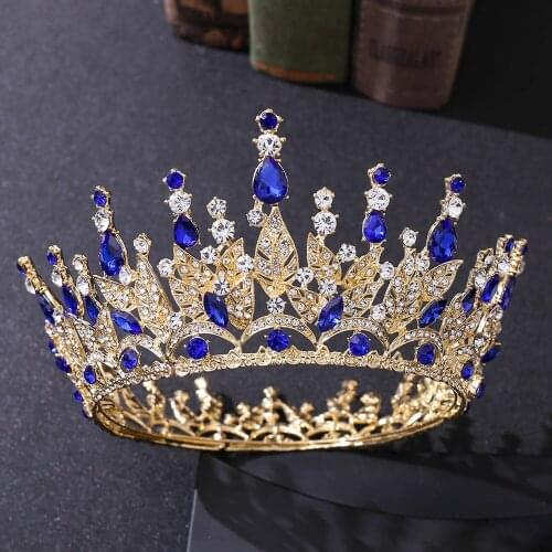 Luxury Crystal Tiaras And Crowns Crystal Princess Pageant Headband Wedding Big Hair Accessories Evening Dress Bridal Jewelry New