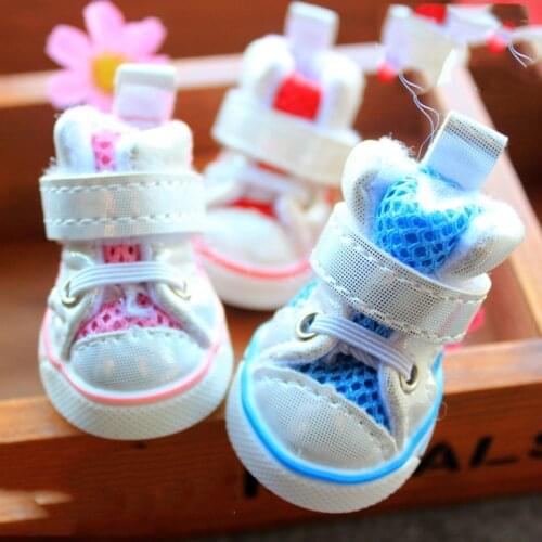 Mesh Sports Pets Shoes Summer Breathable Senior Sports Casual Red Blue Pink Cats Dogs Footwear Boots Goods For Puppies Animals