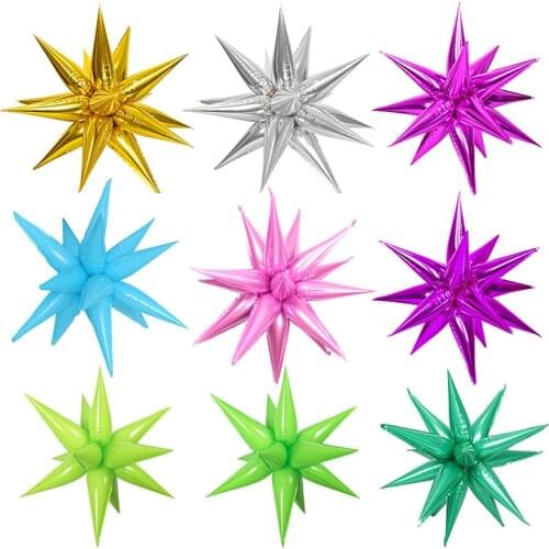 50pcs Explosion star balloons Birthday party opening ceremony Wedding decoration Water drop cone Foil balloons Party Supplies