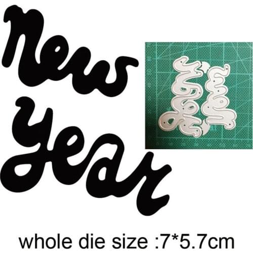 Letter dies New Year New 2021 Metal Cutting Dies for Scrapbooking Paper and Card Making Decoration Embossing Dies Craft dies