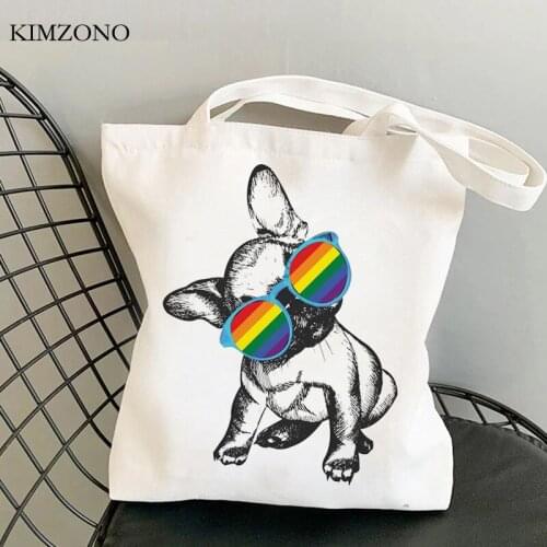 French Bulldog shopping bag shopper tote shopping jute bag handbag bolsa bag jute sacola boodschappentas cloth cabas