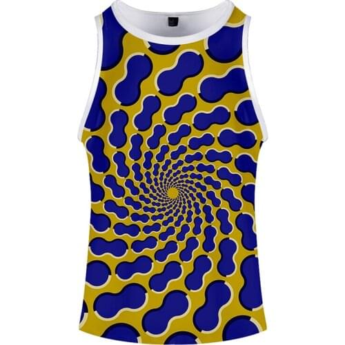 Three-dimensional Vortex Costume 3d Bodybuilding Tank Tops Sleeveless Men Women Fitness Vest Daily Casual O-neck Unisex Clothes