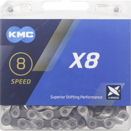 KMC Bike Chain X8 MTB Bicycle Chains 6/7/8 Speeds X series durable and strong chain with plastic box