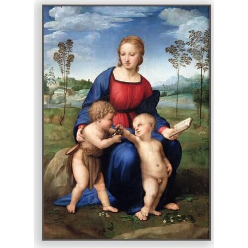 Vintage Poster Print Raphaels Madonna of the Goldfinch (1505–1506) famous painting Art Picture Living Room Wall Painting Decor