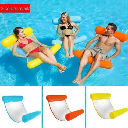 Water Inflatable Hammock Deck Chair Swimming Pool Floating Chair Toy Foldable Sofa Floating Bed Summer Back Seat Lightweight