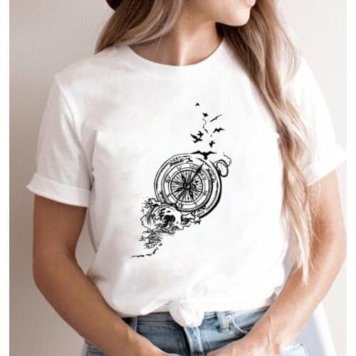 Women Lady Graphic Wave Adventure New T Shirt Tee Short Sleeve Fashion Cartoon Top Clothing Female T-shirt Clothing