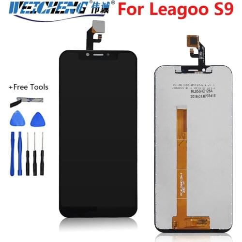 5.85''For Leagoo S9 LCD Display+Touch Screen Digitizer Assembly For LeagooS9 Repair Parts+Tools+Adhesive