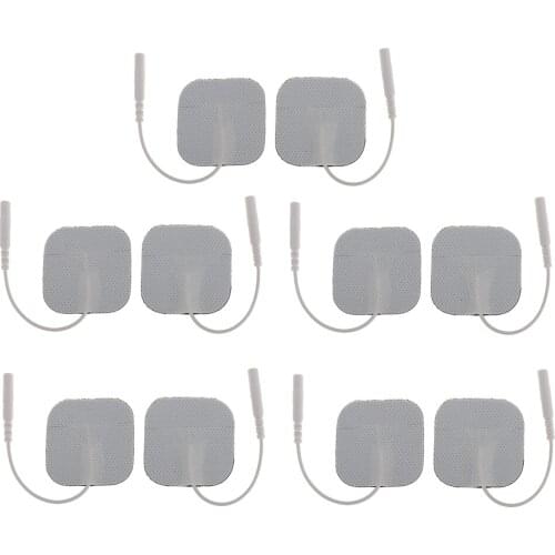 10pcs Electrode Massage Replacement Pads - Digital Therapy Massager Patches White Replacement Electrode Pads