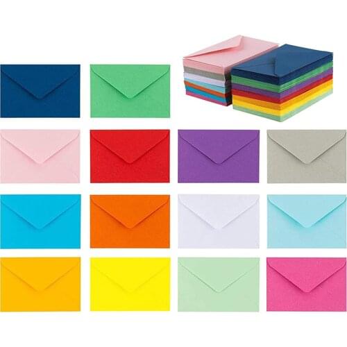 1000Pcs/Lot Mini Paper Envelope Craft Paper Card Envelope Postcard Wedding Gift Invitation Envelope Office Stationery PaperBag