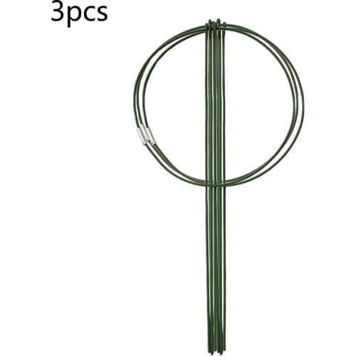 3 Pcs Plants Support Ring Rust Resistant Holder Garden Flower Short Vegetables Support Bracket Green Plants Growing Stand