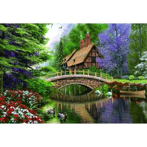 5D DIY Diamond Painting Landscape Cross Stitch Patterns Full Drill Resin Diamond Painting 40x30 kits for Embroidery with Beads