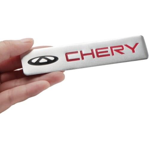 Aluminum Car Badge Sticker Rear Trunk Body Styling Decor Decal For Chery Tiggo 2 7 3 5 T11 M11 A1 Fulwin QQ A3 A5 Auto