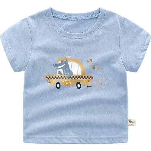 2019 kids T-shirt Summer boys girl Jurassic World dinosaur Print 100% Cotton Kids Tops toddler tees Clothes Children clothing