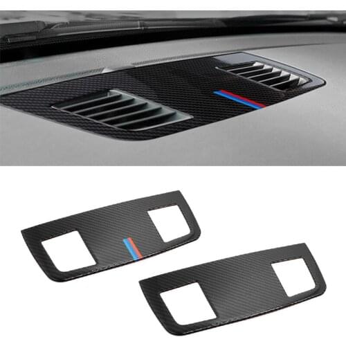 For BMW 3 Series E90 2005 - 2009 2010 2011 2012 Carbon Fiber Car Interior Dashboard Air Conditioner Outlet Vent Cover Trim