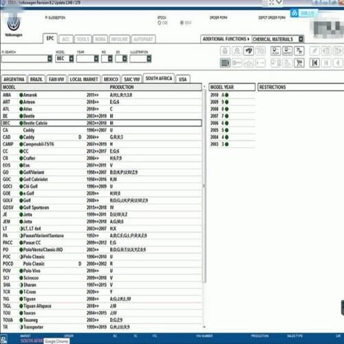 For VW E T/ K 8.3 (2021) Full (VMware) - Vehicles Electronic Parts Catalogue VAG Parts Catalogue for V-W A-udi S-eat S-koda car