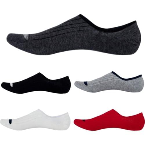 DOIAESKV 5 Pair/lot Cotton Men Boat Socks Low Cut Mens Loafer Non-Slip Invisible Liner Ankle Socks Casual Slippers Short Socks