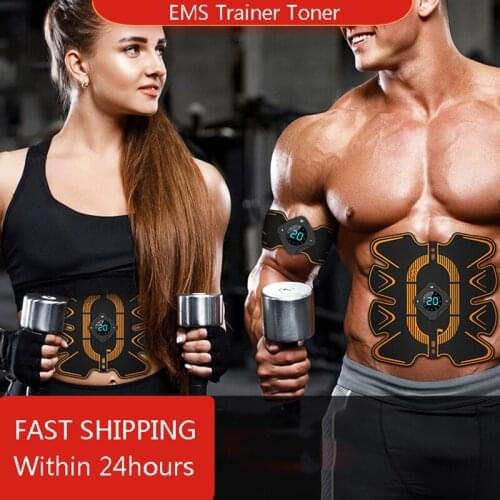 Electric Muscle Stimulator EMS Fitness Body Slimming Massager Wireless Buttocks Hip Trainer Abdominal ABS Stimulator Toner