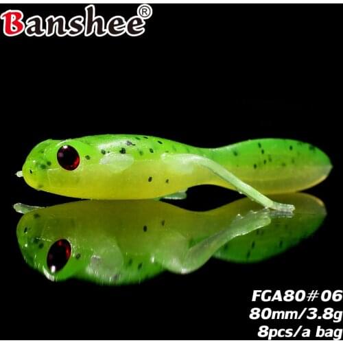 FGA80 Soft lure Lizard 3.8g/ 80mm 8pcs/lot Lacertid Lacertilian Bluey Carbrite bass artificial bait fishing lure for texas rig