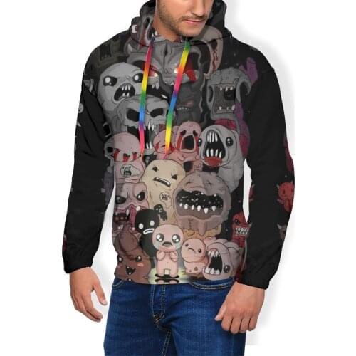 Monster Hoodie Binding Of Isaac Fan Art Hoodies Long Length White Pullover Hoodie Male Loose Autumn Hoodies