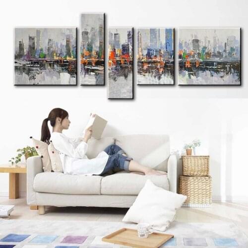 Oil paintings on canvas York City Picture Canvas Painting 100% Handpainted American Style Modern Abstract Home decoration 168005