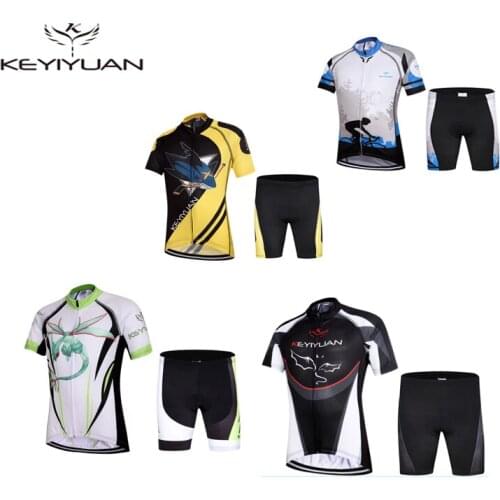 KEYIYUAN Summer Children Cycling Clothing set Boys Girls Bike Jersey Shorts Sets Team Bicycle ciclismo Kids mtb Shirts Suits