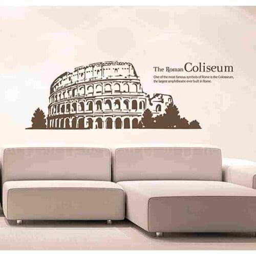 Colosseum Decal Wall Sticker Vinyl Stickers Decor Mural Art Living Room Home Decoration Landmark Skyline Wall Decal
