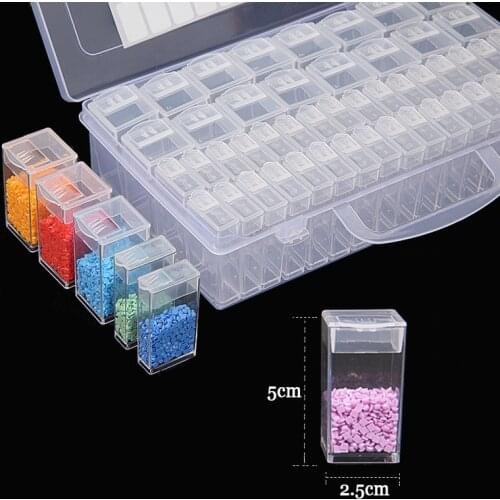 32/38/56/60/64/80 Bottles 5D Diamond Picture Box Storage Box Diamond Embroidery Tools Accessories Jewelry Bead Storage Box