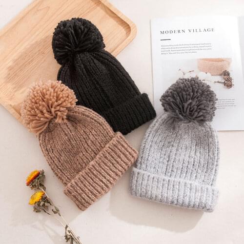 Fashion Winter Hat Beanies Winter Warm Hat Pompom Women Beanie Knitted Caps Female Outdoor Leisure Warm Cap Knitted Hat Ladies