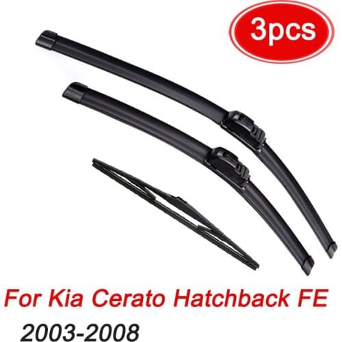 MIDOON Wiper Front & Rear Wiper Blades Set Kit For Kia Cerato Hatchback FE 2003 - 2008 Windshield Windscreen Window 24"+16"+14"