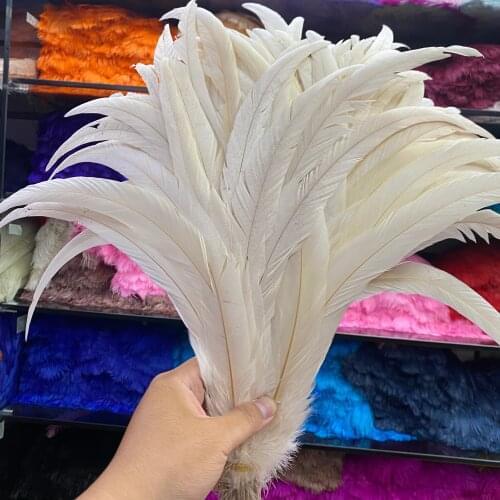 The New 50-100pcs/lot High Quality Rooster Feathers 16-18inch/40-45CM Accessories Dancers Craft Christmas Plume Plumas
