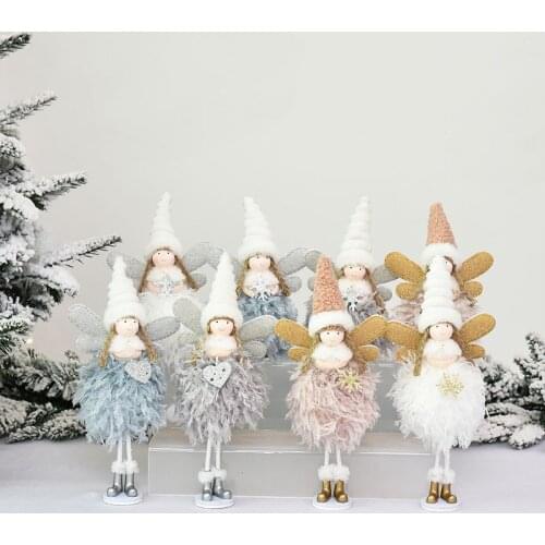 New Cute Standing Sitting Christmas Angel Doll Toys Decoration Home Xmas New Year Gift